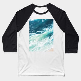 Blue Ocean Waves Baseball T-Shirt